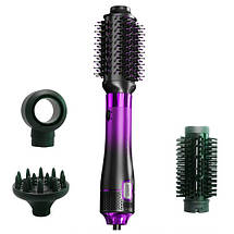 Фен-щітка 4в1 VGR V-484 для жінок із 4 насадками для волосся мультистайлер повітряний для завивання укладки, фото 3