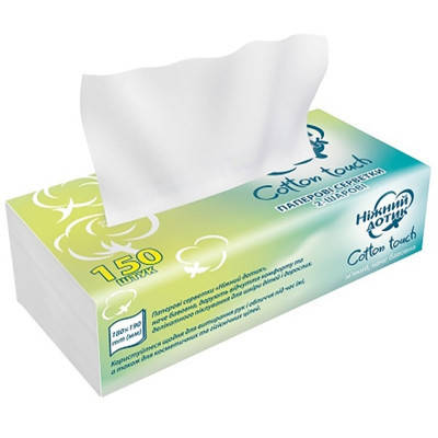 Серветки косметичні Ніжний дотик 2 шари 150 шт. (4820183971197), фото 2