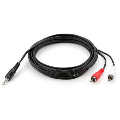 Кабель мультимедійний Jack 3.5mm M to 2xRCA 3 m Vinga (VCPDCJ35MRCA23BK), фото 2