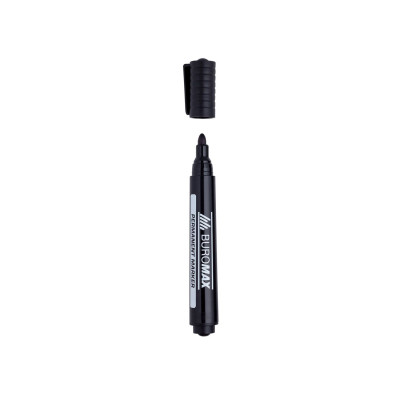 Маркер Buromax Permanent "JOBMAX", round tip, black (BM.8700-01)