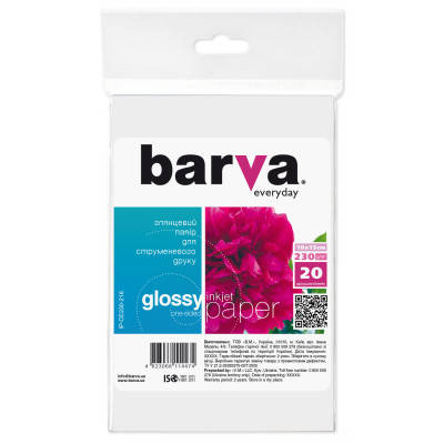 Фотопапір Barva 10x15, 230g/m2, Everyday, Glossy (IP-CE230-216), фото 1