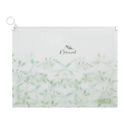 Папка - конверт Buromax на zip-блискавці А4 матовий напівпрозорий пластик, ARABESKI, білий (BM.3975-12), фото 1