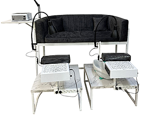 ПОД-08_MR Педикюрна станція з кріслом та підставками для педикюру для двох майстрів