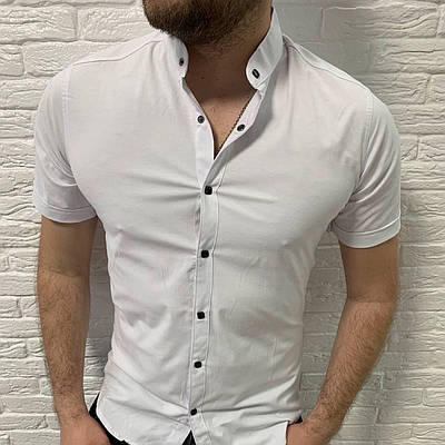 Сорочка чоловіча Varetti короткий рукав , S ,Білий