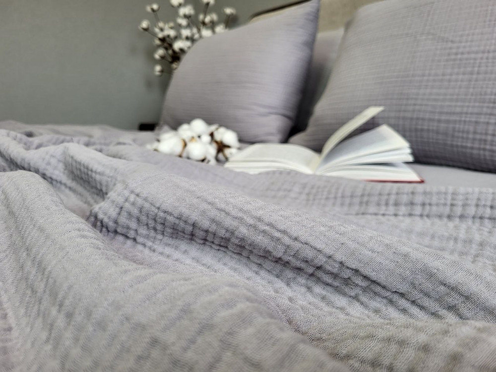 SMOKE GREY, MUSLIN (Полуторний)
