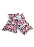 Комплект декоративних подушок Firanka Ukraine 4шт 35х30см, білий з червоним і чорним (п_0790), фото 2