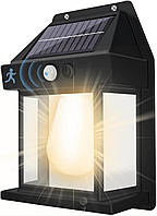 Настінний світильник на сонячній батареї з датчиком руху IP65