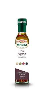 Оливкова олія Monini Extra 4 Peppers 4 перці 250 гр 6 шт ящ, фото 1