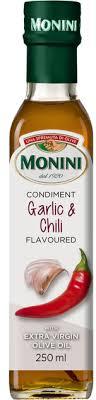 Оливкова олія Monini Extra Garlic&Chill часник та чілі 250 гр 6 шт ящ, фото 1