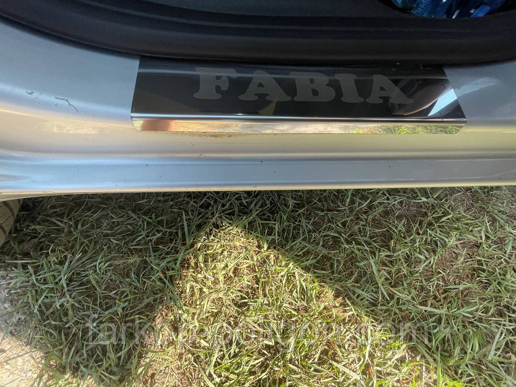Накладки на пороги Carmos (4 шт., нерж.) для Skoda Fabia 2007-2014рр