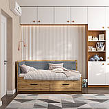 Ліжко дитяче/підліткове 80*190 BROOKLYN /Бруклін Gray/Дуб Тахо, фото 3