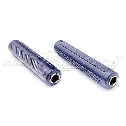 Перехідник гніздо 6.3 стерео - гніздо 6.3 мм стерео (пластик), фото 1