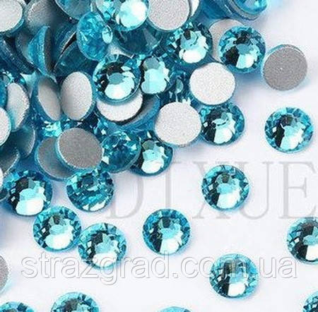 Стрази клейові холодної фіксації Premium Aquamarine SS20 Non-hot Fix 100 шт.