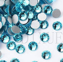Стрази клейові Premium Aquamarine SS10 Non-hot Fix 100 шт. Стрази холодної фіксації