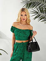 Жіночий літній костюм брюки з топом, фото 5