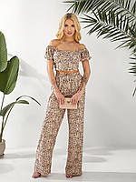 Жіночий літній костюм брюки з топом, фото 7