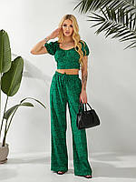 Жіночий літній костюм брюки з топом, фото 3