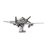 Літак П 51 Д Мустанг металевий 3Д пазл для домашнього збирання, фото 4
