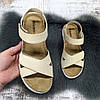 Сандалії босоніжки жіночі Inblu бежеві шкіряні на липучках 4904, фото 6