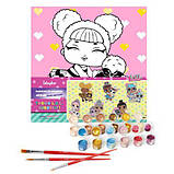 Картина за номерами "L.O.L. Surprise! TroopSurprise Queen Bee With Queen Pup" 40х40 см, фото 3