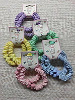 Резинка для волосся, тканинна 6.5см (пара)