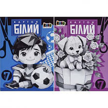 Білий картон А4 у папці 7 аркушів односторонній "Мандарин" 235547 MZOPT