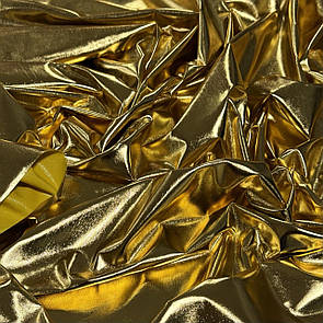 Трикотаж Диско 150 см стрейч Золото на жовтому