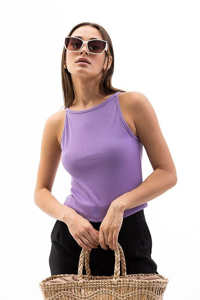 Майка жіноча в рубчик бузкова Modna KAZKA MKAR32732-5, фото 1