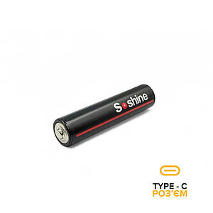 Акумулятор Li-Ion AAA (10440) Soshine 400mAh (600mWh)(1.5v!) з TypeC роз'ємом