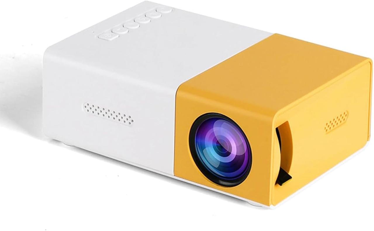 Портативний міні-проєктор Q1 LED для дому, з HDMI, USB та Flash роз'ємами, жовтий