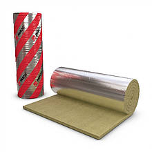 Мінеральна вата PAROC Hvac Lamella Mat Alu Coat з фольгованим покриттям 20 мм (10.0 м.кв. рулон)
