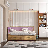 Ліжко дитяче/підліткове 90*190 BROOKLYN /Бруклін Rose/Дуб Тахо, фото 3