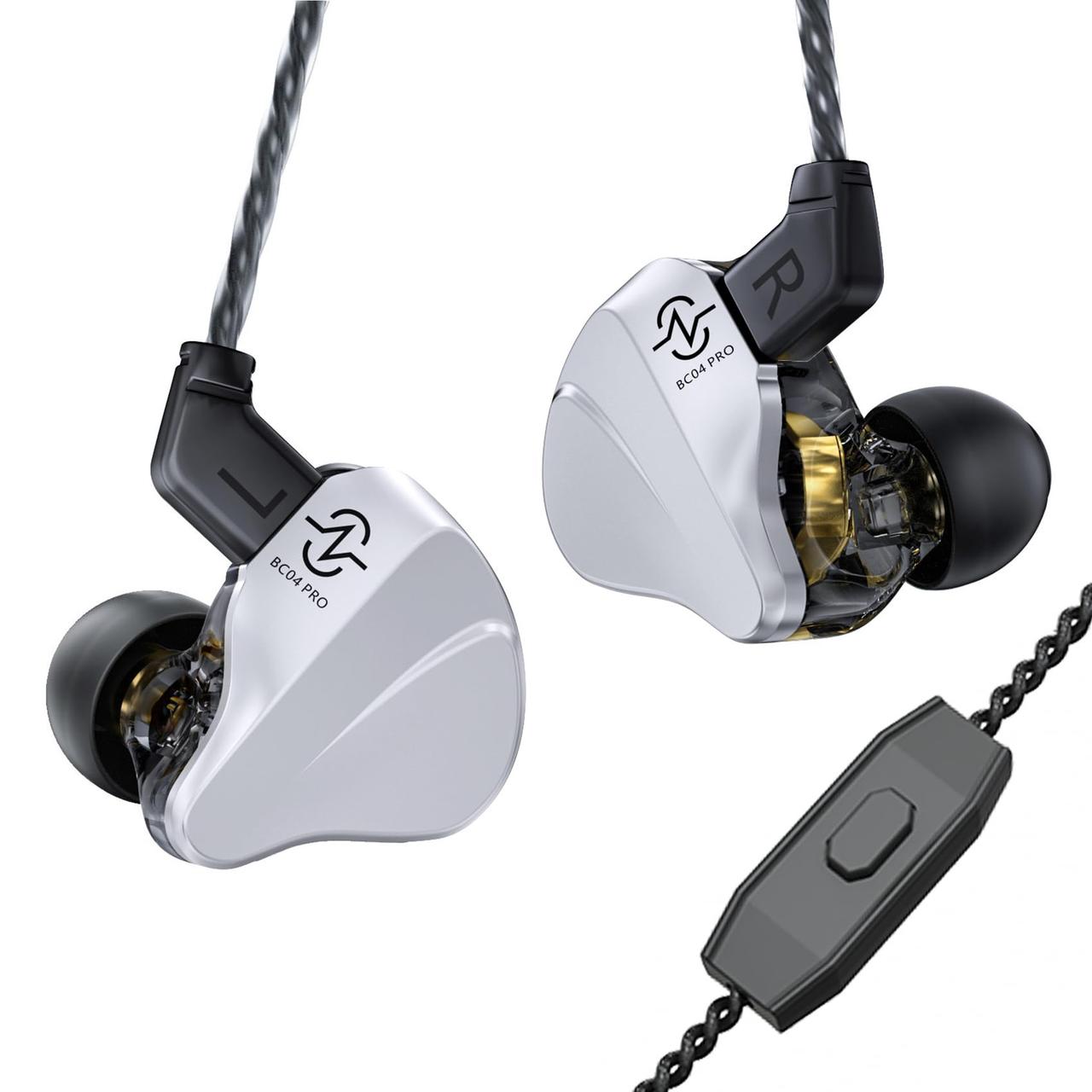 ⇒ CCZ BC04 Pro Duet (Silver, mic) - дводрайверні провідні IEM's навушники (1DD + 1BA), фото 1