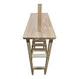 Вішак для одягу підлоговий дерев'яний з полицями, фото 6