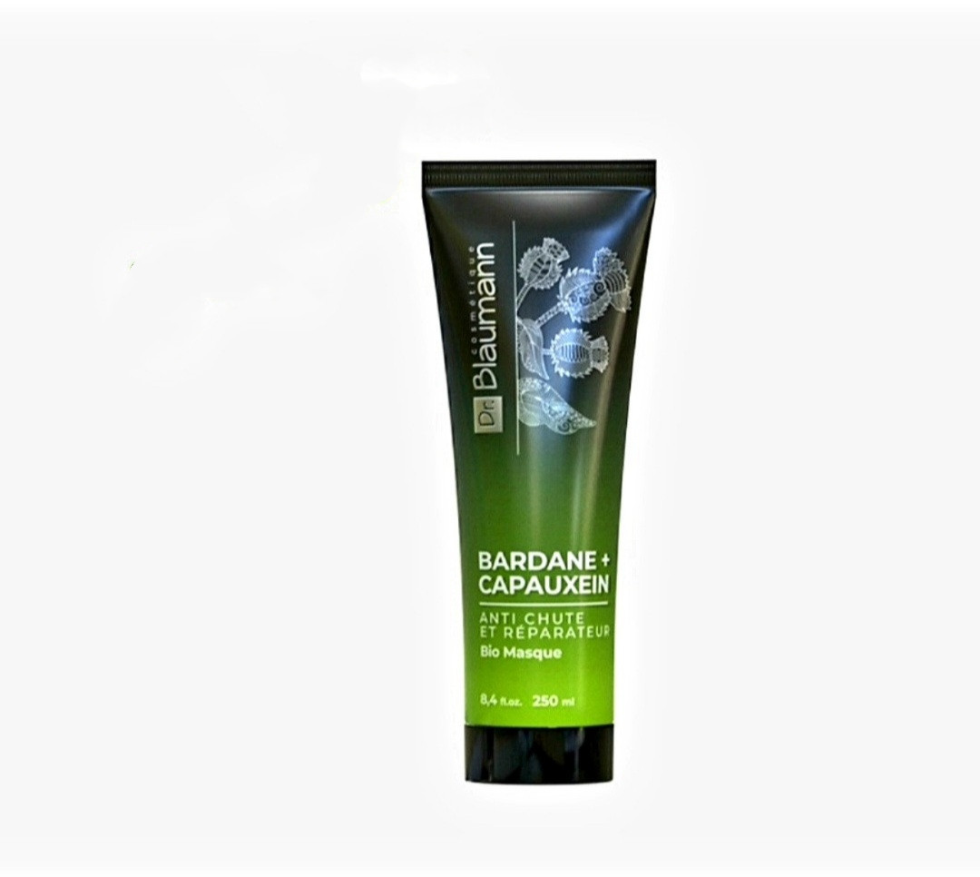Біо маска проти випадіння волосся "BARDANE + CAPAUXEIN" з лікувальних трав серії DR.BLAUMANN'S COSMETICS