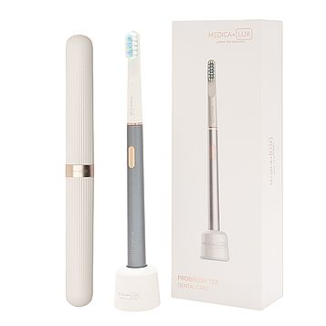 Відбілювальна звукова зубна щітка MEDICA+ Lux 10ХN Portable Grey