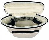 Сумка на коляску Adamex з водовідштовхувальним покриттям та карабінами (бежева, 30×18×13 см).solve, фото 7