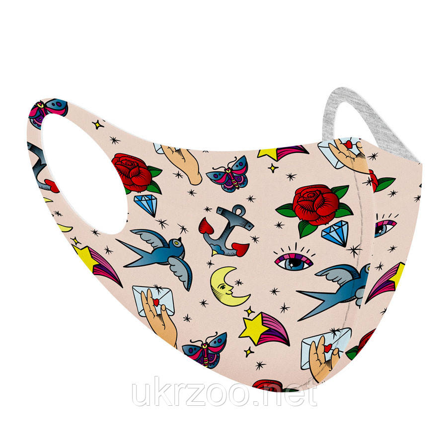 Маска захисна CoLLar з малюнком "Тату", розмір S