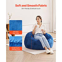 VEVOR Bean Bag Seat Cushion Bean Bag Gamer Cushion Крісло Синій 89x89x56cm Removable