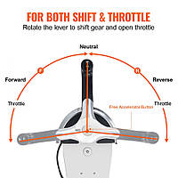 Регулятор дросельної заслінки для човнів VEVOR, 8M0059686, Верхній блок дистанційного керування для 2-тактного човнового двигуна