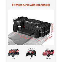 Сумка для зберігання VEVOR 54L ATV UTV, задня сумка, сумка для зберігання чорного кольору
