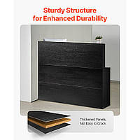 Стіл VEVOR для рецепції L-подібної форми, стійка для реєстрації, торгова стійка з висувними шухлядами та шафою для зберігання каси