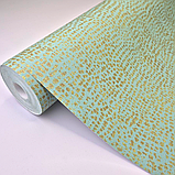 Шпалери вінілові 10.05 × 1.06 м Marburg 31355, бірюзові для спальні, вітальні, кухні, коридору, ванної кімнати, фото 2