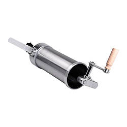 Вертикальний шприц для ковбаси 2,5 л з нержавіючої сталі шприц ковбасний 4 насадки 16788-6