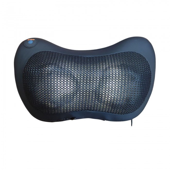 Масажер, масажна подушка для дому та машини Massage pillow CHM-8028 (8 роликів) Чорний
