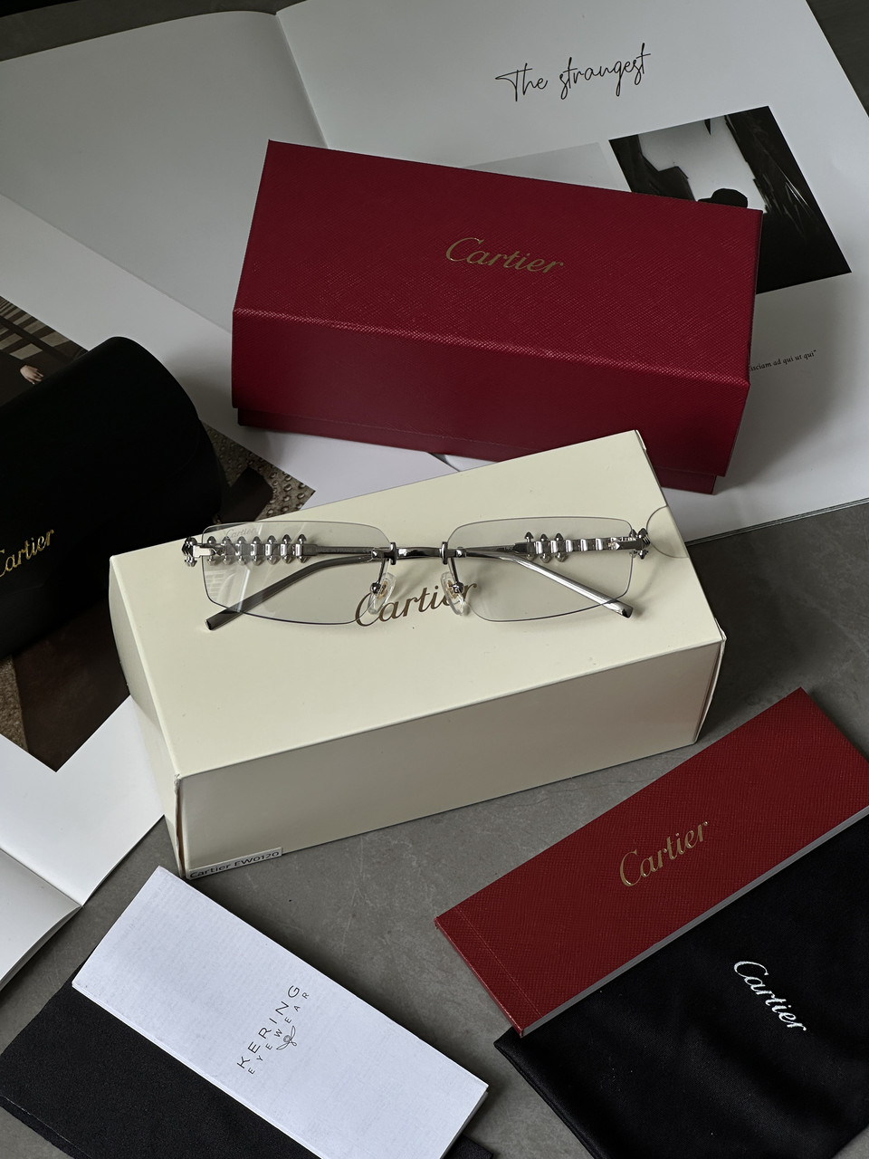 Жіночі брендові окуляри Cartier Clash Clear/Silver CT0544S 001 L Cat.2 58/16/140 58/16/140 люкс якість