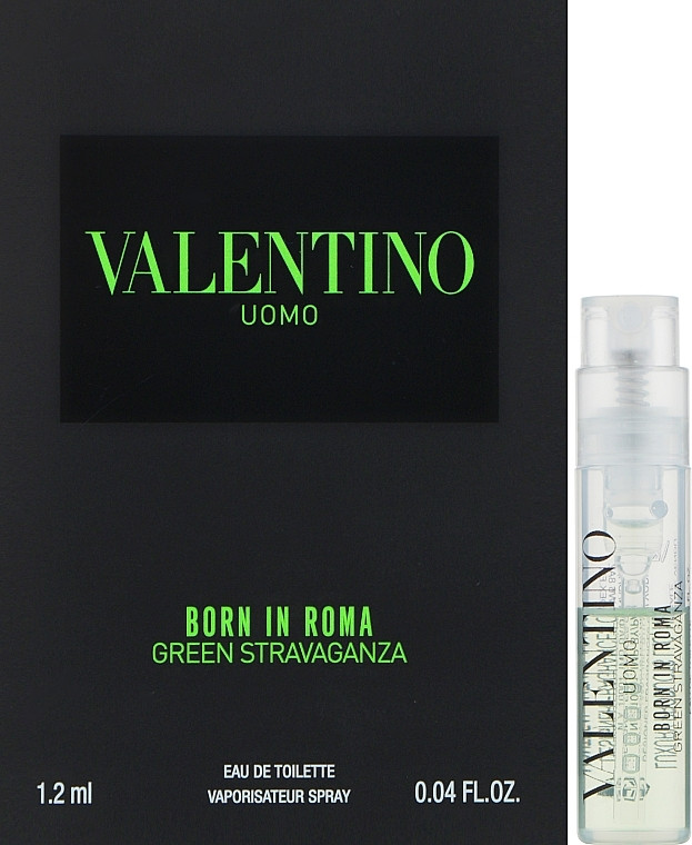 Туалетна вода для чоловіків Valentino Born In Roma Green Stravaganza 1.2 мл Пробник, фото 1