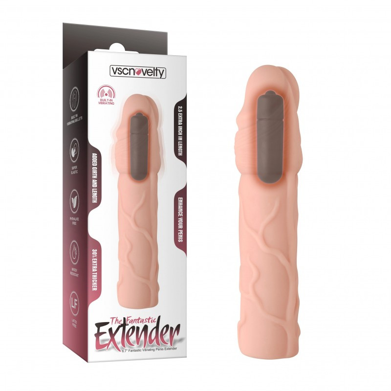 Подовжувальна насадка на член Fantastic Vibrating Penis Extenders 6.7 kitty.in.ua, фото 1