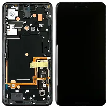Екран (дисплей) Google Pixel 3 XL з тачскріном оригінал з рамкою