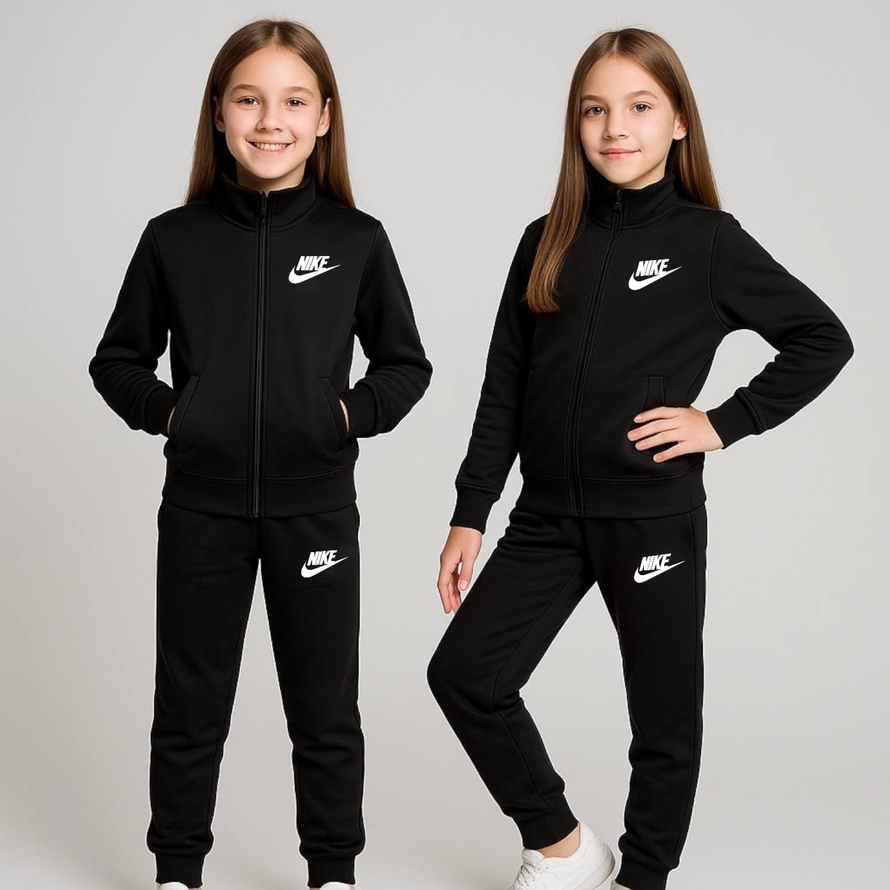 Спортивний Костюм на дівчинку 122, 140, 146, 158 см 003494 Чорний